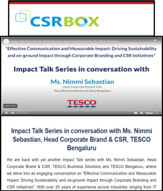 ‘Effective Communication and Measurable Impact: Driving Sustainability and on-ground Impact through Corporate Branding and CSR Initiatives’